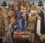 The Virgin and Child Enthroned among Angels and Saints Benozzo Gozzoli